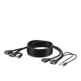 TAA 2 DVI/USB/AUD SKVM CBL, DVI-D M/M; USB A/B